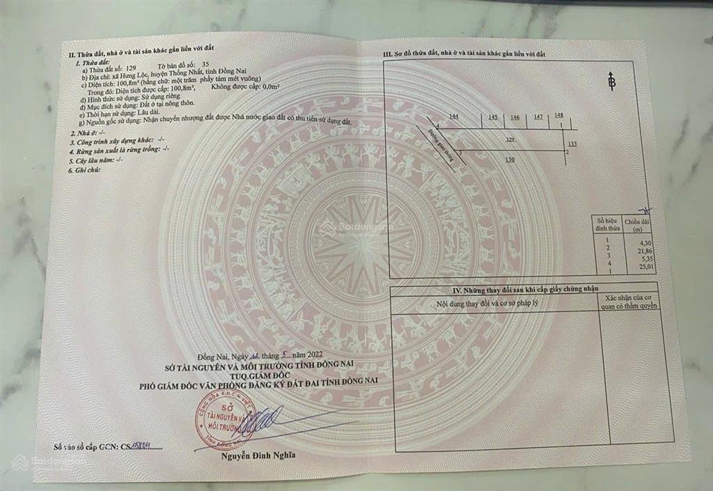 Bán nhanh đất khu dân cư xã hưng lộc, đồng nai đường 8m giá 1,1 tỷ
