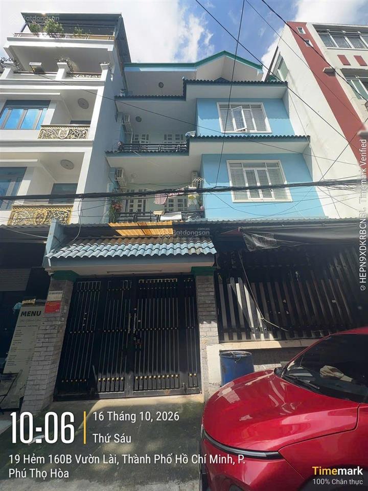 Dòng tiền 45tr/tháng vườn lài 15 phòng cho thuê hẻm 6m thông dt 8x15m 3 lầu