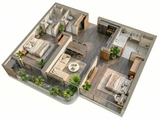 Bán căn hộ 2 phòng ngủ vân bay vân đồn  view vịnh bái tử long  sở hữu lâu dài