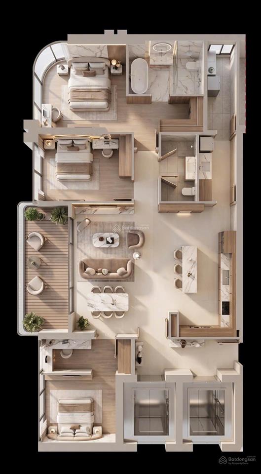 Căn hộ 3 ngủ the magnolia 3 ngủ  l 138m2 hơn 13 tỷ