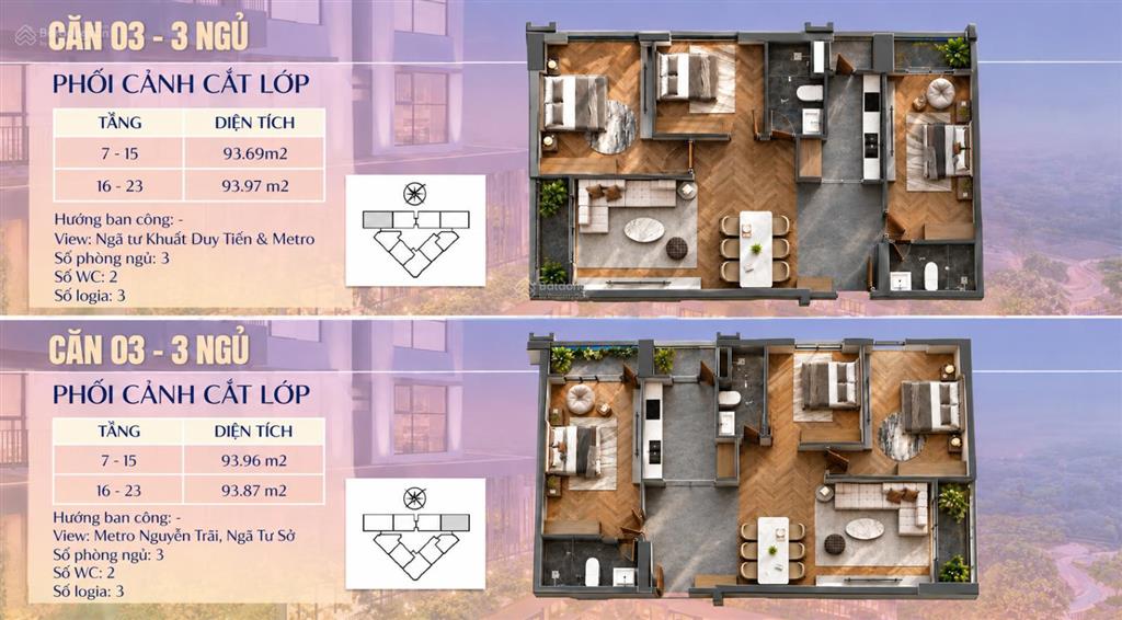 Bán căn hộ chung cư cao cấp hạ đình  thanh xuân  93m2  3 ngủ giá hời  7,49 tỷ