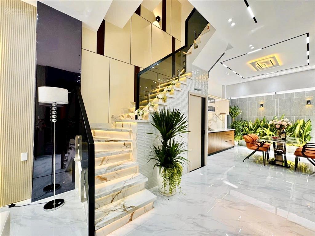60m2, bán nhà 4 tầng xây mới, hẻm 5m, nguyễn văn nghi  p1 gò vấp  7 tỷ hơn  ngay chợ gò vấp iuh