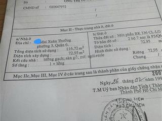Cần bán nhà mặt tiền đường mai xuân thưởng