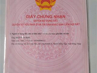 Bán đất nền nhà ở, mặt tiền đường lộ bê tông