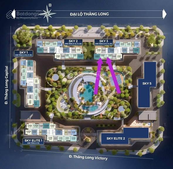 Bán toà sky3 trục 03, 05a 2pn. dt 57m2. giá tốt ( hướng nam. view nội khu)  0972 334 ***