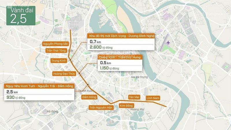 Dự án vành đai 2.5 đại kim định công mới