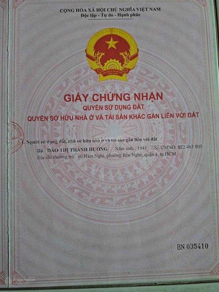 Bán nhà 124/20 xóm chiếu, 54,5m², hẻm xe ba gác, pháp lý đầy đủ, giá 5,4 tỷ