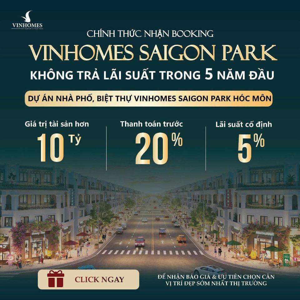 VINHOMES SAIGON PARK HÓC MÔN VỐN CHỈ TỪ 1,5 TỶ