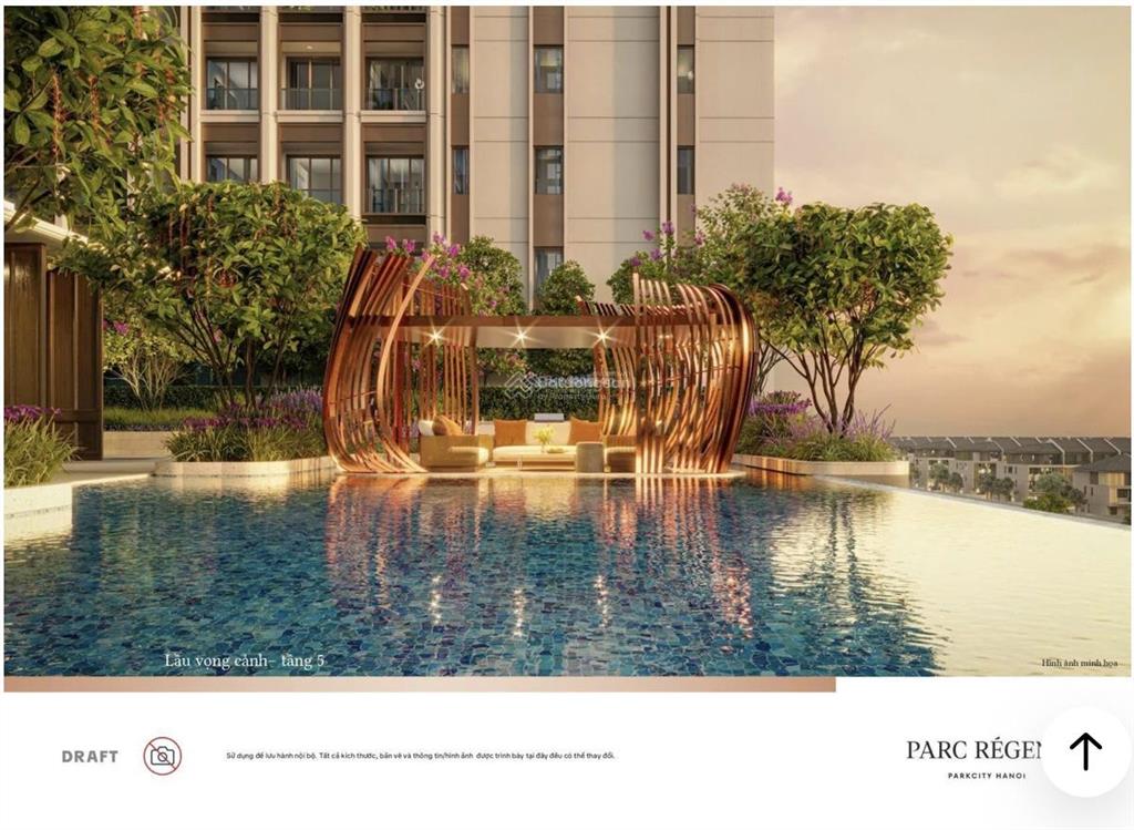 Hot bán duplex tầng trung căn hộ cao cấp 5* parc régent, tại parkcity, 38 tỷ, 329,6m, 4pn, 5wc