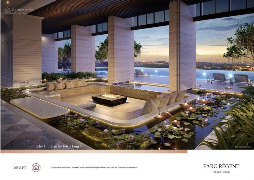 Hot bán duplex tầng trung căn hộ cao cấp 5* parc régent, tại parkcity, 38 tỷ, 329,6m, 4pn, 5wc