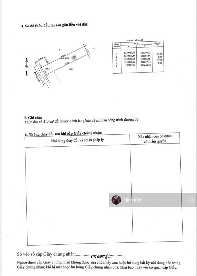 Chủ cần bán gấp 274m² ở đường đặng văn trước xã an tịnh gần kcn trảng bàng, giá 890tr, sổ riêng.