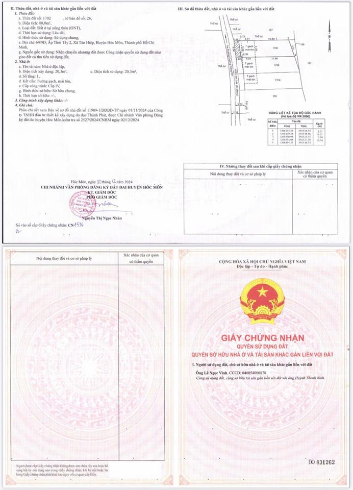 Thanh lý ngân hàng 5x16=81m2/giá 1.58tỷ tân hiệp, hóc môn, đất thổ cư 100%, xây tự do