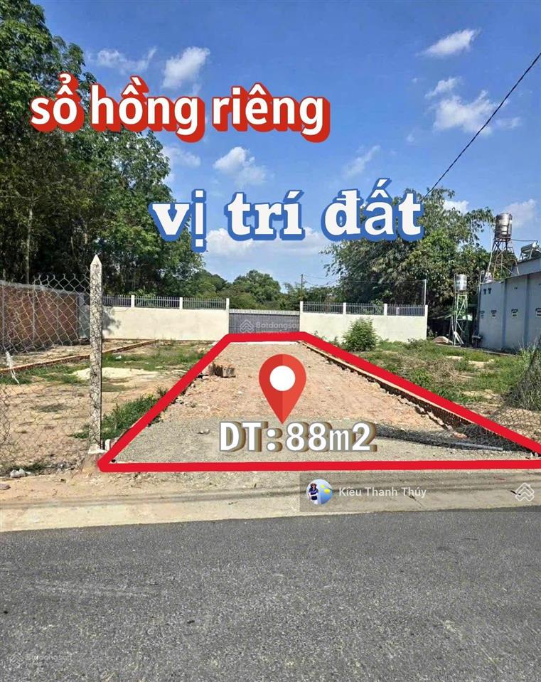 Cần bán nhanh lô đất 88m²/1 tỷ 100tr. đ.cây da, tân phú trung. sổ riêng. cách bv xuyên á 5p đi xe