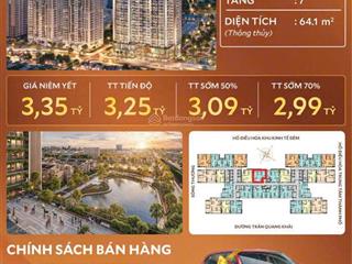 Bán căn hộ gold park, 2pn, diện tích 64,1m2, hướng đông bắc, chiết khấu cao lên đến 11%