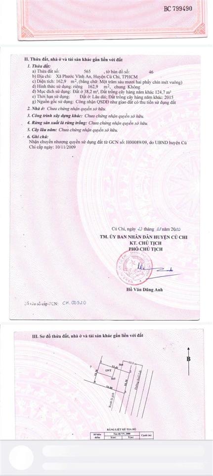 Chính chủ bán nhà suối lội  giá 1,350 tỷ  phước vĩnh an (1016m) kdc hiện hữu