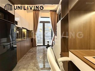 Chính chủ cho thuê căn hộ duplex full nội thất, 35m2 ngay ngã tư hàng xanh sang  xịn  mịn tone gỗ