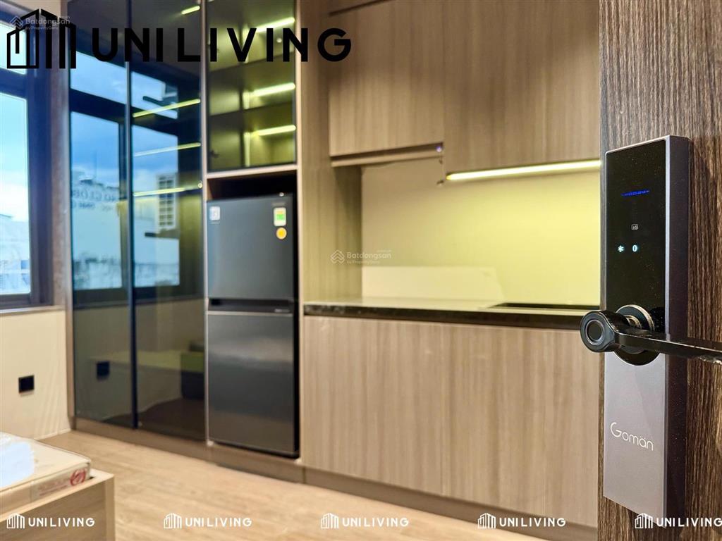 Modern studio tại trần quý cáp, bình thạnh. tone gỗ ấm sang trọng, full nội thất, thang máy, hầm xe
