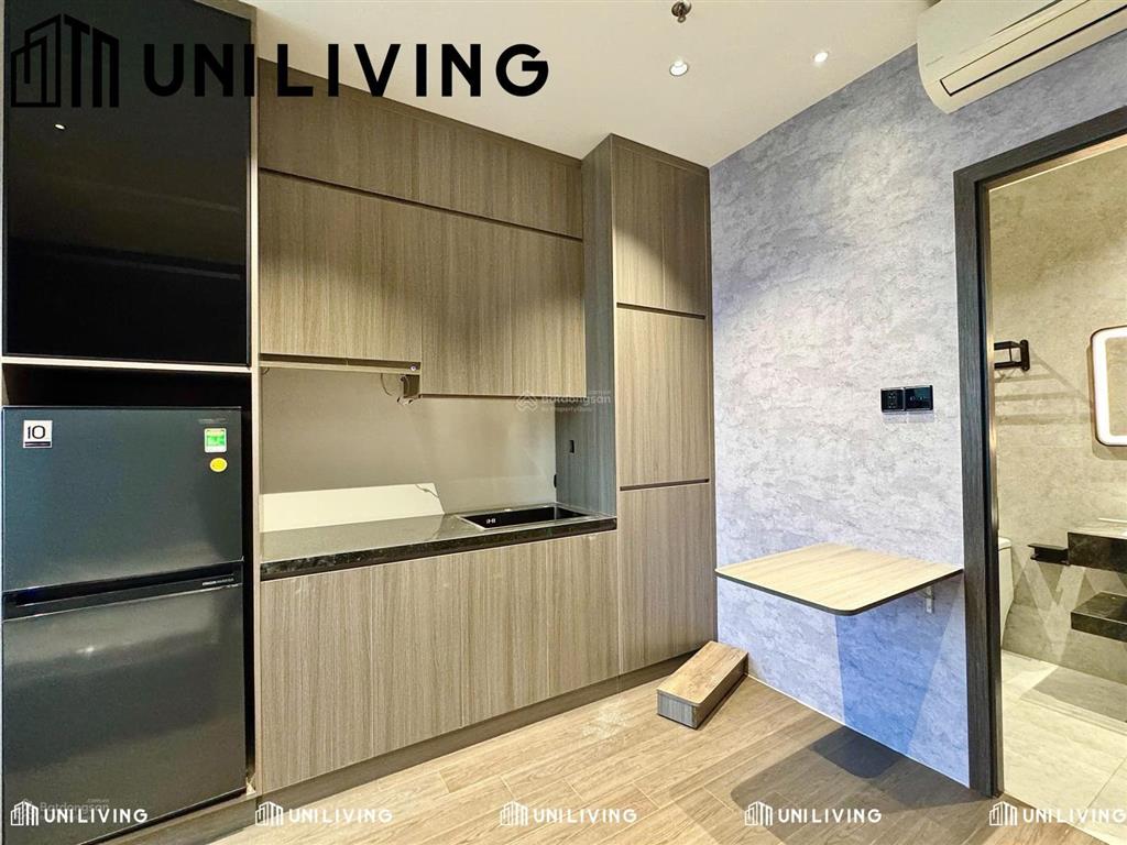 Modern studio tại trần quý cáp, bình thạnh. tone gỗ ấm sang trọng, full nội thất, thang máy, hầm xe