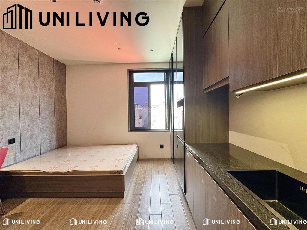 Modern studio tại trần quý cáp, bình thạnh. tone gỗ ấm sang trọng, full nội thất, thang máy, hầm xe