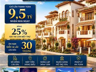 Chỉ 9,5 tỷ nhận ngay biệt thự song lập mặt tiền hàng điều, sổ hồng lâu dài tại blanca city vũng tàu