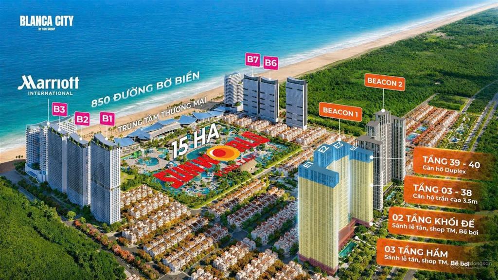 Cho thuê căn góc c1802 blancacity sun world vũng tàu 1.000m2 2 mặt tiền 100 triệu/tháng
