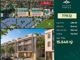 Căn ngoại giao liền kề giá tốt vista văn la, biệt thự xanh giữa lòng hà đông, vốn tự có 15%