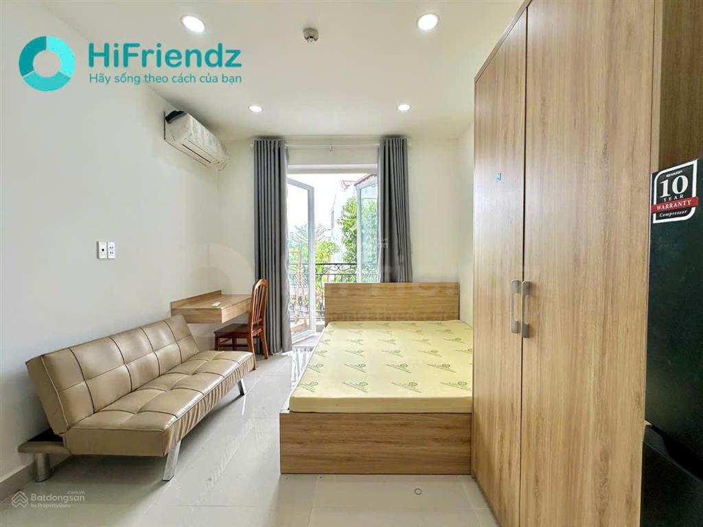 Studio full nội thất | cửa sổ  ban công gần mai chí thọ sau the sun