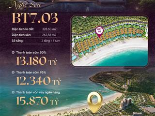 Bán biệt thự biển tại mey retreat bãi lữ, 12,34 tỷ, 328 m2, tiêu chuẩn 5 sao vận hành quốc tế