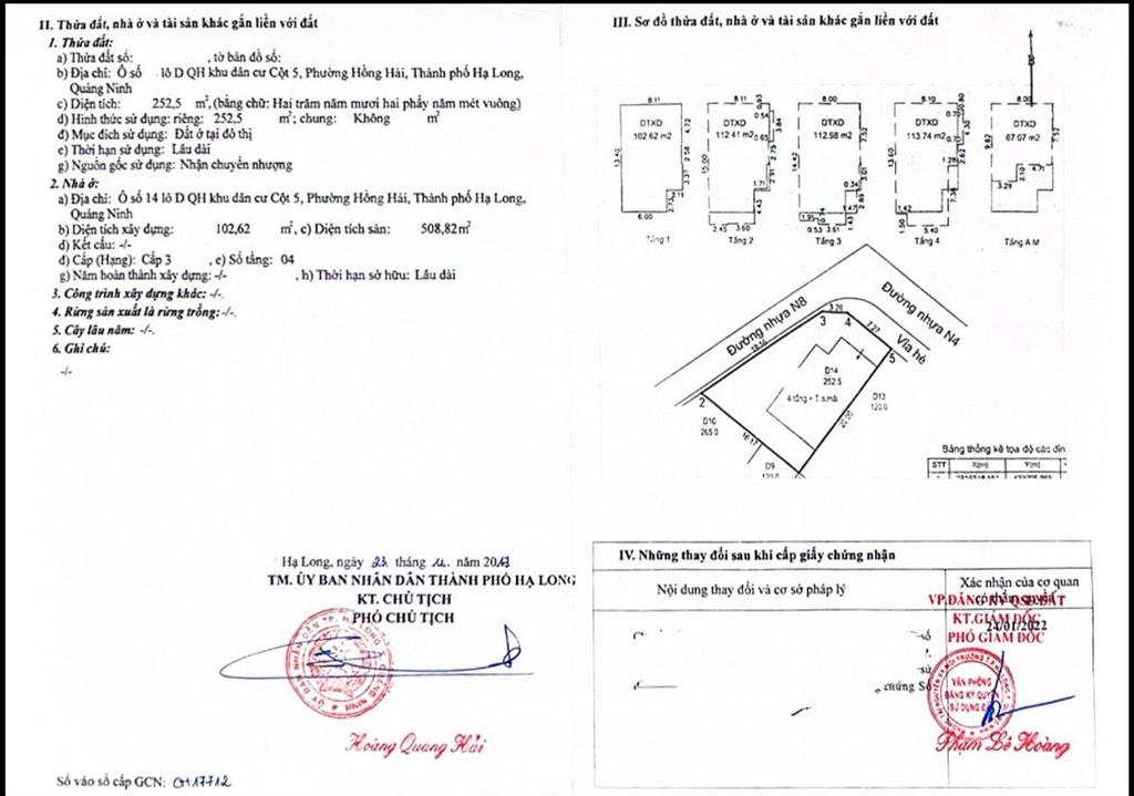 Siêu phẩm biệt thự 252.5m2 cột 5, hạ long, quảng ninh