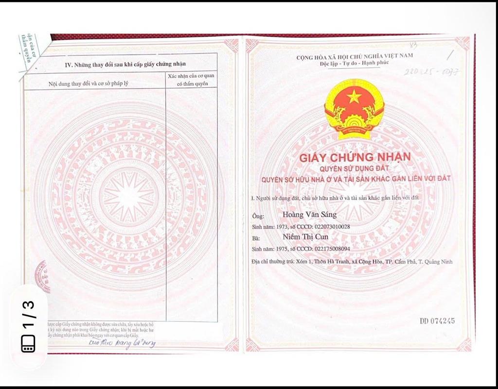 Bán đất nền tại hà tranh, cộng hoà