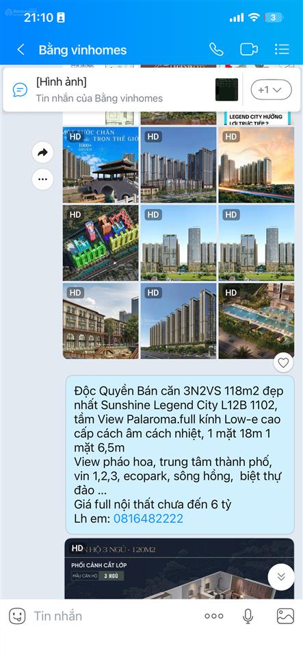 Bán căn hộ chung cư 3pn, 2wc tại sunshine legend city, 5,9 tỷ, 116 m2, hàng hiếm uy tín
