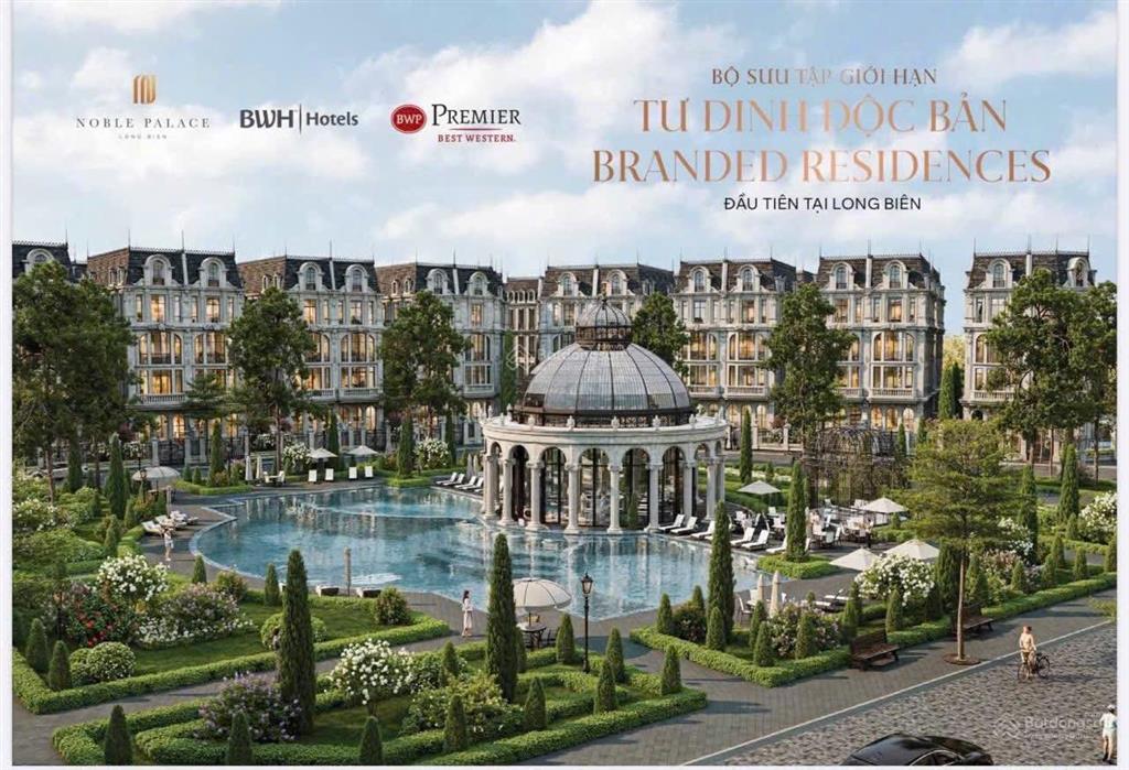 Biệt thự hoàng gia pháp 150m2 song lập, thiết kế phong cách cổ điển, bể bơi riêng từng căn, có hầm