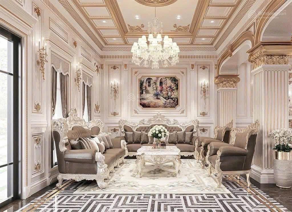 Biệt thự hoàng gia pháp 150m2 song lập, thiết kế phong cách cổ điển, bể bơi riêng từng căn, có hầm