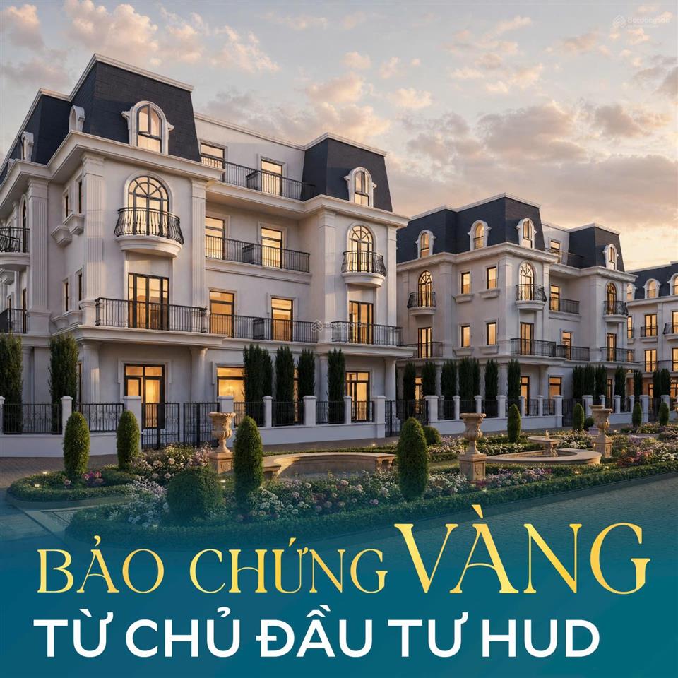 Chỉ từ 51tr/m2 (cả đất cả nhà) sở hữu căn liền kề 130m2 mặt tiền 6,5m trong kđt hud châu sơn