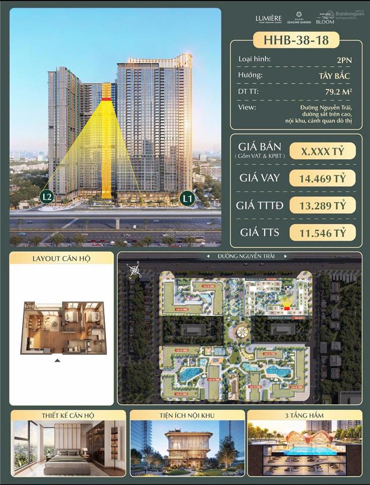 Bán cc view đẹp tại hanoi seasons garden, 11,546 tỷ, 79,2m2. 0912 620 ***