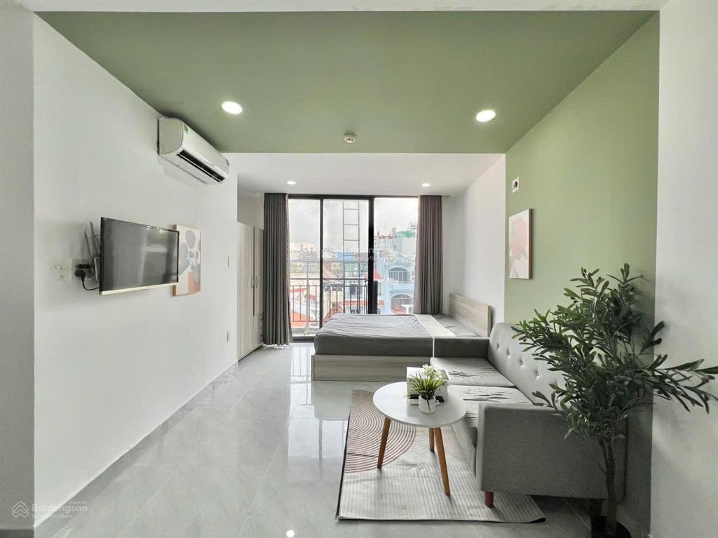 Cho thuê căn hộ ban công full nội thất gần khu đh văn lang cs2 đường nguyễn văn đậu bình thạnh
