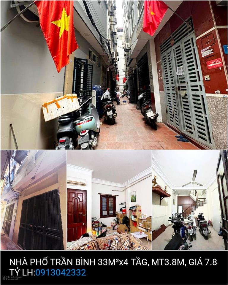 Nhà phố trần bình 33mx4 tầg, mt3.8m, giá 7.8 tỷ 0913 042 ***