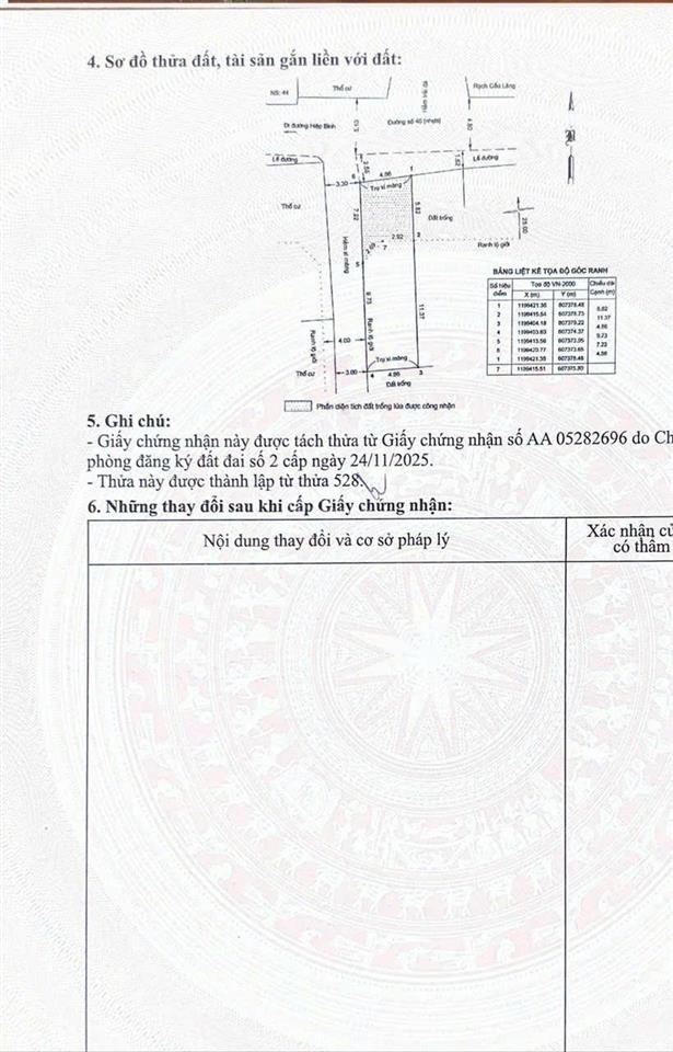Bán đất mt đường 40, hiệp bình chánh, thủ đức  ngay chợ hiệp bình  6.7 tỷ   0938 325 ***