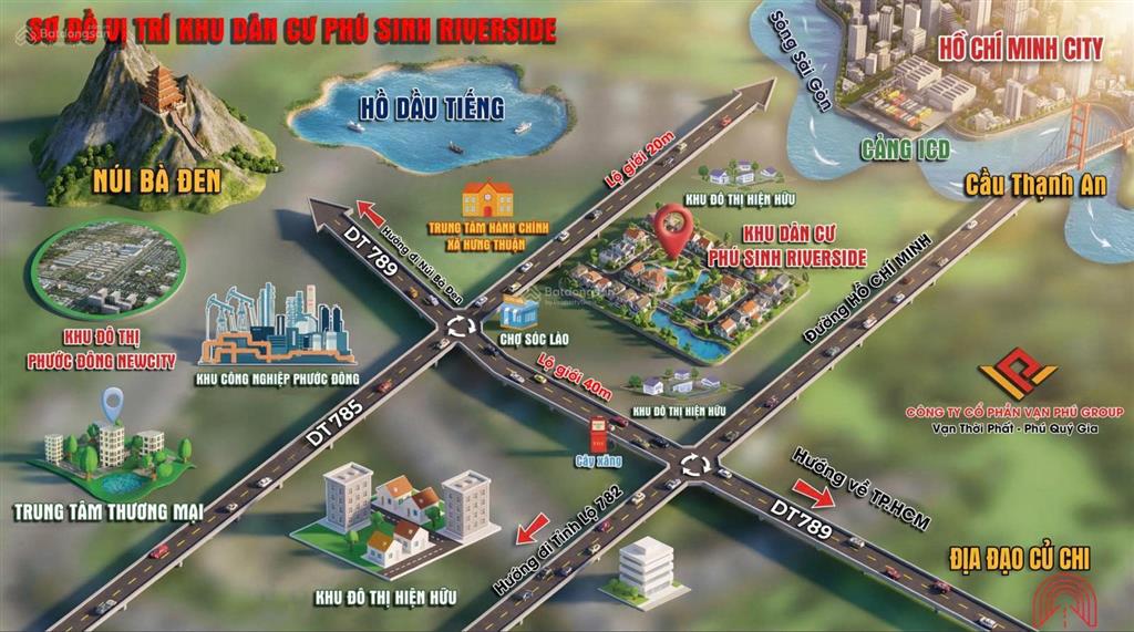 Phú sinh riverside đất nền ven sông giá từ 1,2 tỷ