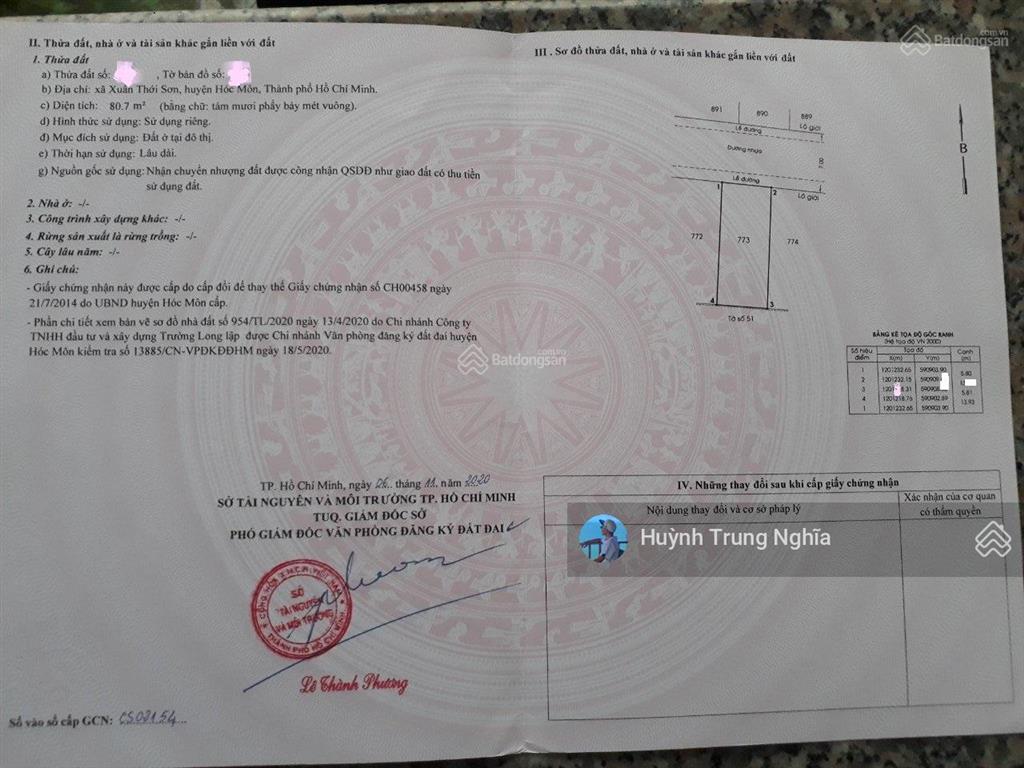 Hàng ngộp khó tìm 80m2 ( 1 tỷ 590 ) ở đường trương thị như ngay vinhome sài gòn park hóc môn