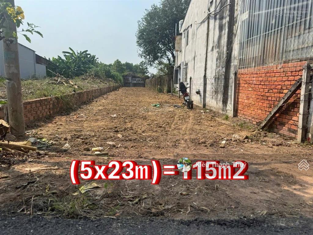 Đất gần vinhome! lô đất 114m2(5x23)giá 1tỷ1 đường nguyễn thị lắng xã tân phú trung, củ chi shr