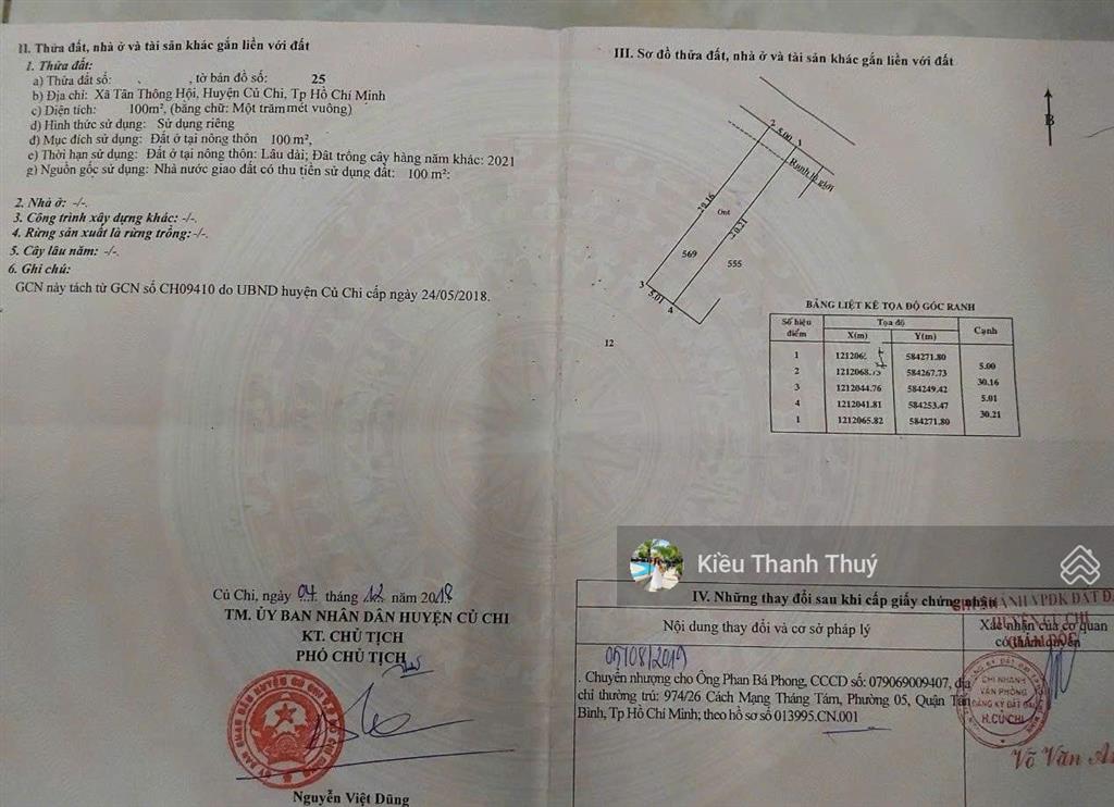 Chủ ngộp ! bán nhanh lô đất ngay kdc sầm uất đ nguyễn thị se, tân thông hội gía 1,1 tỷ/100m2 shr