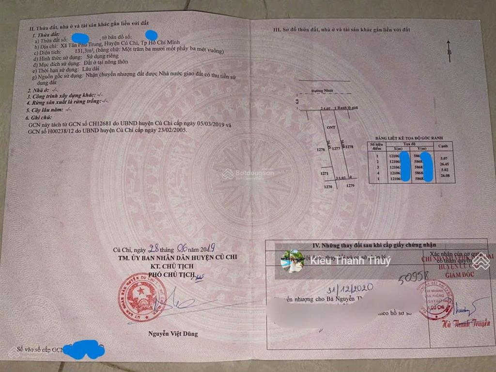 131m2/1,120 tỷ. ngay tỉnh lộ 2 tân phú trung, củ chi, đất sát bên vinhome hóc môn, sổ riêng