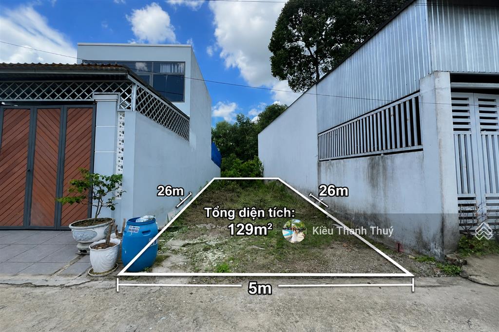 Đầu tháng chủ kẹt tiền kinh doanh bán lô đất 129m2/1,100 tỷ. shr. đ.trần tử bình, tân thông hội