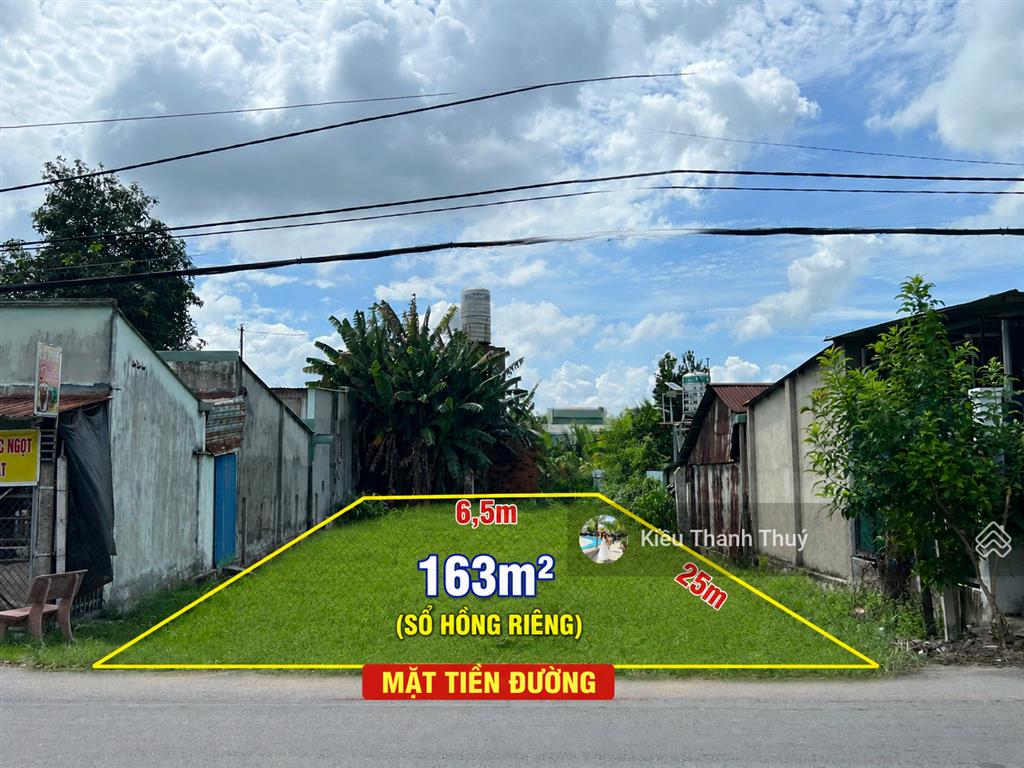 Anh hiếu cần bán lô đất 163m2/ 1,150 tỷ. cách cầu vượt củ chi 800m, sổ hồng riêng