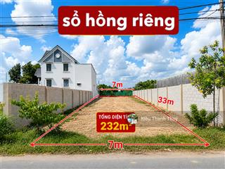 Chủ nợ bank bán đất 232m²/750 triệu. đ.tỉnh lộ 2, tân thông hội. phù hợp khách mua về xây nhà vườn