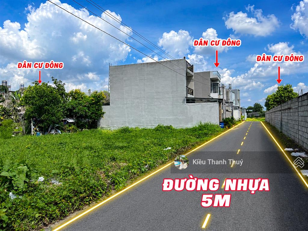 Hàng ngộp (5x19,5m)=97m2/ 800 triệu. ngay gần vin hóc môn. đ. giồng cát, tân phú trung. shr