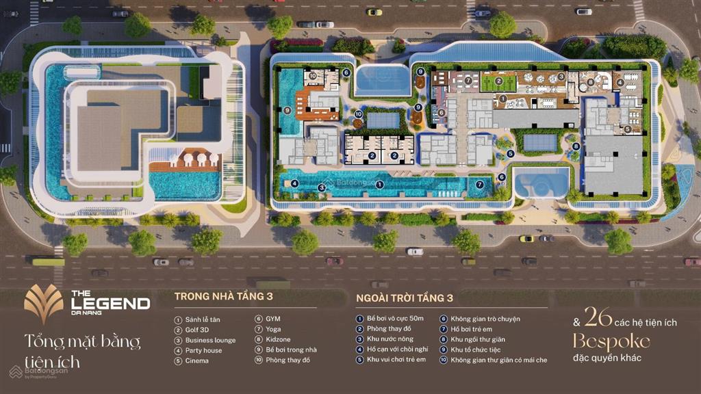 Căn 1pn+1 mã căn view đẹp nhất dự án the legend đà nẵng giá tts chỉ 9.5 tỷ bàn giao nội thất 5*