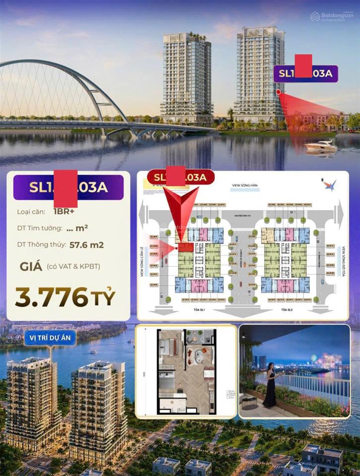 Chỉ còn 1 căn suất ngoại giao  căn 2pn1wc tầng trung  view dãy biệt thự euro villa 2 và view sông