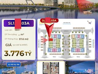 Chỉ còn 1 căn suất ngoại giao  căn 2pn1wc tầng trung  view dãy biệt thự euro villa 2 và view sông